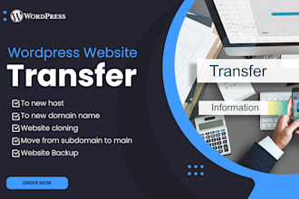 transfer your wordpress to new host, domain within 24 hours