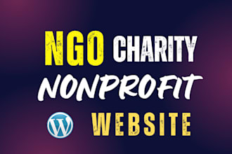 build nonprofit charity ngo and donation website, 501c3 website