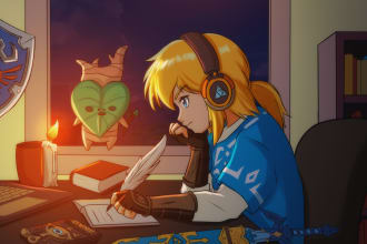 draw characters, vtubers or ocs in an aesthetic lofi style