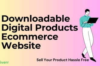 create digital downloads product selling ecommerce website
