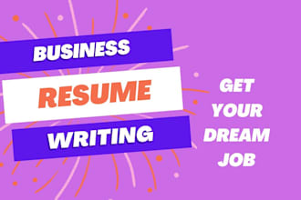 write or edit your business resume and cover letter
