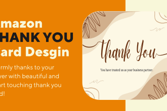 design amazon thank you card product insert card business card flyer brochure