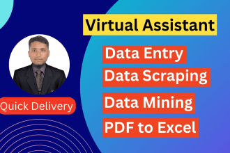 do data entry typing work job, copy paste, data scraping, web research