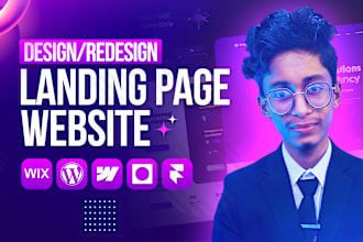 design or redesign landing page in wix, wix studio, webflow, framer, wordpress