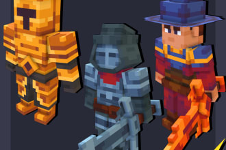 make minecraft styled npc in blockbench