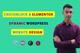 build crocoblock and elementor dynamic wordpress website