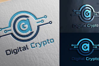 create eye catchy technology crypto security and tech logo