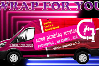 design a creative wrap for your van, car, bus, food truck wrap