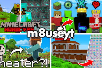 make a professional minecraft youtube thumbnail