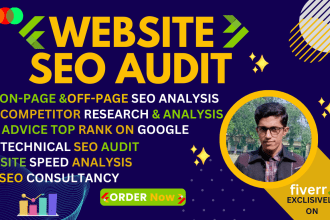 do a full on page and technical SEO audit of your website