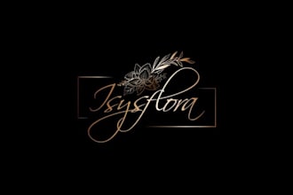 design a growing popularity modern floral logo