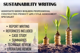 write on sustainability, circular economy and net zero carbon emission