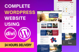 be your divi expert for wordpress divi website using divi builder, divi theme