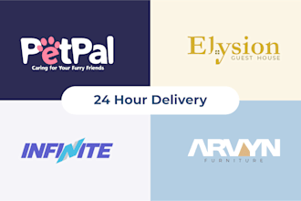 custom logotype and wordmark design 24 hour delivery