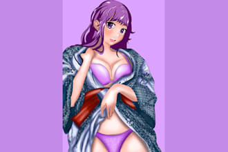 draw realistic anime character manga fanart, lewd, nsfw
