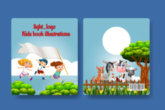 create childern story book illustration and book cover
