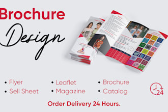 design clean modern professional trifold or bifold brochure