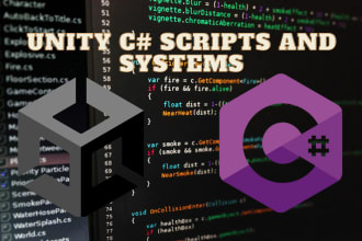 professionally create unity c sharp scripts and systems