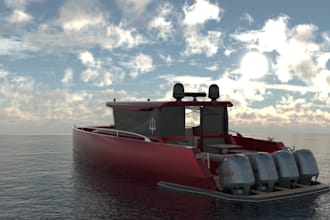 make ship,yacht,boat,hull models ,animation and render for you