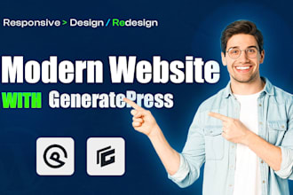 redesign your website into generatepress theme with generateblock