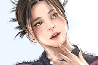 draw your photo in semi realism style