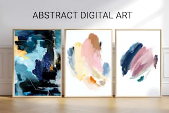 create digital abstract watercolor art