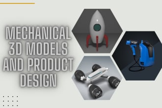 create mechanical 3d model and product design in solidworks