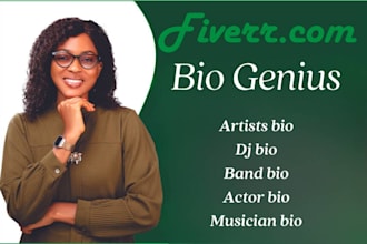write an effective bio biography for artists to be effective