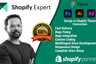 be your expert shopify developer, build shopify store also design and redesign