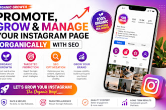 promote, grow and manage your instagram page organically with SEO