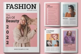 design beautiful magazine cover ad layout flyer catalog booklet brochure