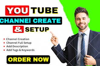 create and setup youtube channel