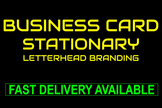 design professional letterhead business card and stationery