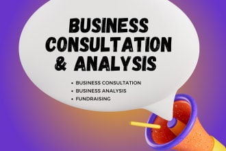 be your business consultant, data and business analyst