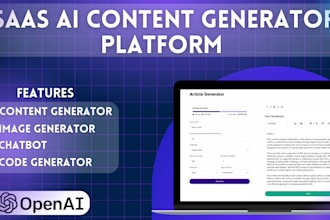 create your saas ai content generator platform