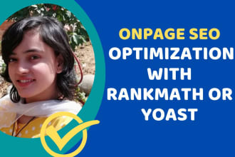 do onpage SEO optimization with rankmath or yoast as a wordpress VA