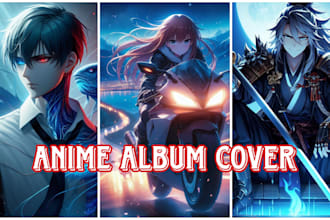 create custom anime album cover art using ai