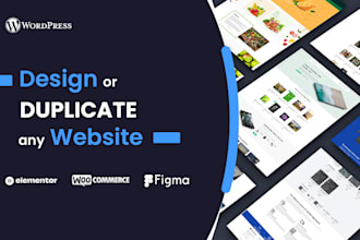 design, duplicate or build a wordpress website