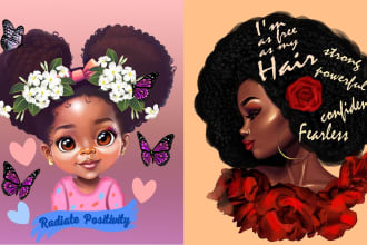 create eye catching african american t shirt and logo design