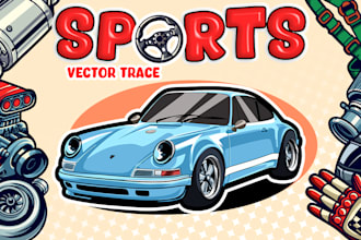 draw professional vehicle vector tracing for your car or bike