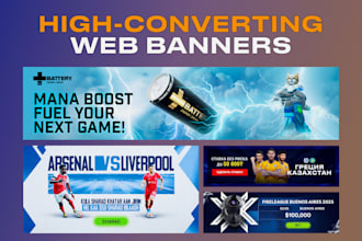 design high converting web banners for your ads or website