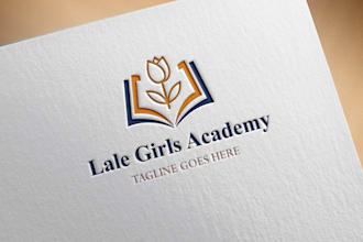 design education logo for school,college,institute,academy, library,university