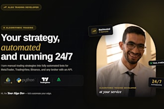develop your trading strategy into an algorithmic bot