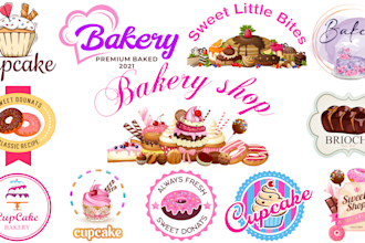 design bakery, sweet, candy, chocolate, food truck for your business