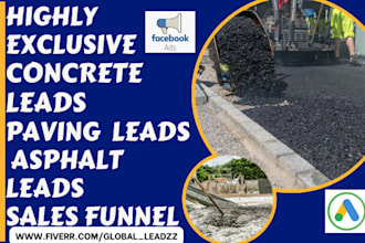 generate concrete leads paving leads asphalt leads flooring leads driveway leads