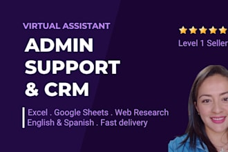 be your virtual assistant for data entry and crm