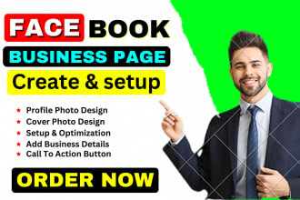 create, fix or optimize facebook business page or fan page