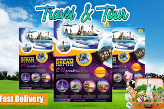 do travel, summer, tour, beach, pool, and cruise flyer