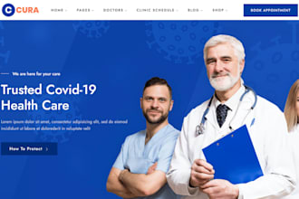 design medical website, healthcare website, clinical doctor and dentist website