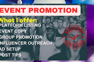 promote your concert, conference, or church event using targeted ads and PR